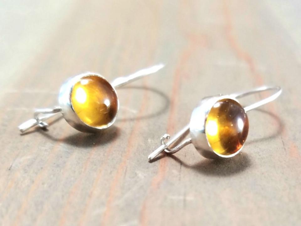 Yellow Gemstone Earrings