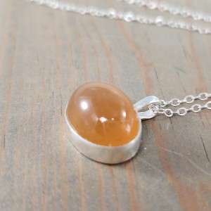 peach moonstone pendant