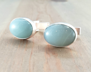Blue Amazonite Cuff Links