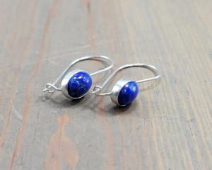 Cobalt blue kidney wire earrings