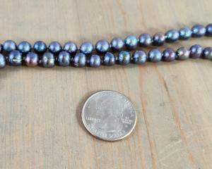 7 - 7.5 mm blue peacock pearls