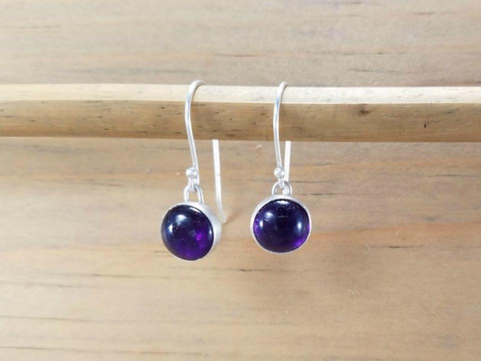Silver Gemstone Earrings